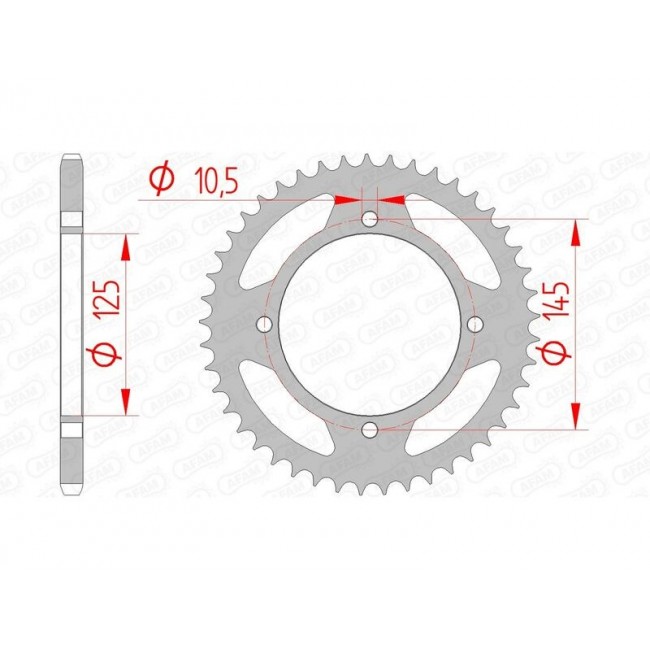 Couronne AFAM 41 dents - XT 600 Z 84-90