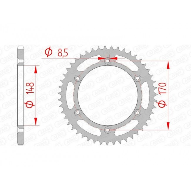 Couronne AFAM 42 dents - DR 600 S/RS 85-95