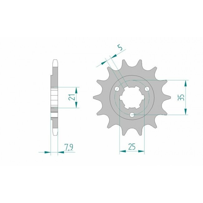 Pignon AFAM 17 dents - DR 600 S/R DAKAR /RS 85-95