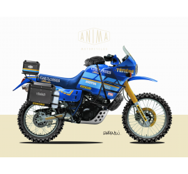 Affiche A4 - Yamaha XT 600 Z Ténéré (3AJ) "Gauloises"