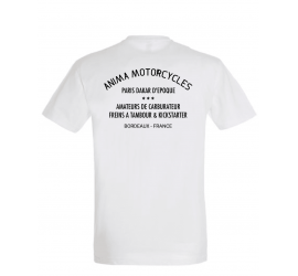 T-shirt "Anima Motorcycles" blanc