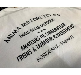 T-shirt "Anima Motorcycles" blanc