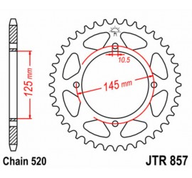 Kit chaîne DID/JT 520ZVM-X 15/40 super renforcé - couronne standard
