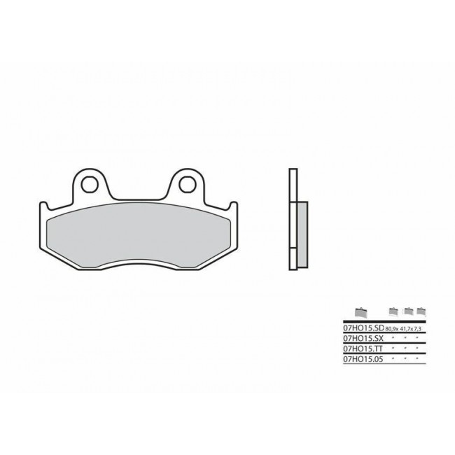 Plaquettes de frein BREMBO 07HO1505 ORGANIC