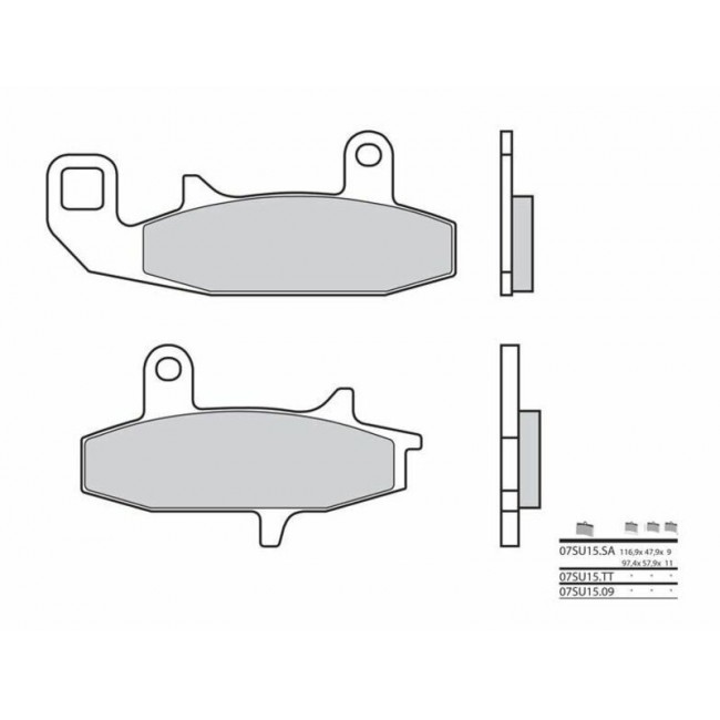 Plaquettes de frein BREMBO 07SU1509 ORGANIC