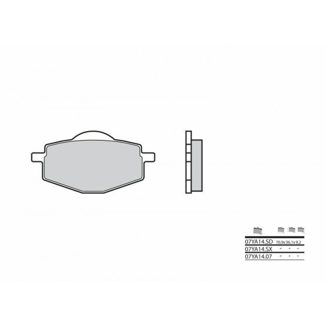 Plaquettes de frein BREMBO 07YA14SD SINTER METAL