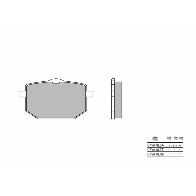 Plaquettes de frein BREMBO 07YA18SA SINTER METAL