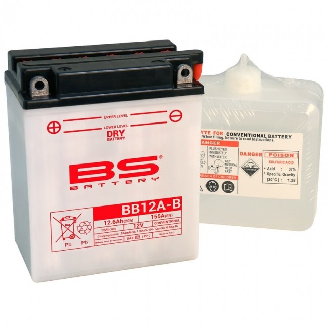 Batterie BS BATTERY BB12A-B CONV W/ ACID